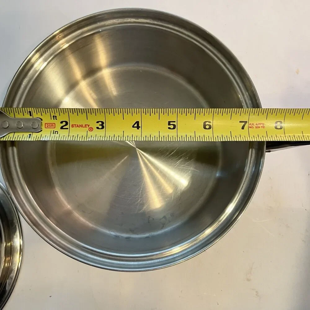 Royal Prestige 7 Ply SS Titanium Silver Alloy Copper 2 Quart Sauce Pan 7.5” &Lid
